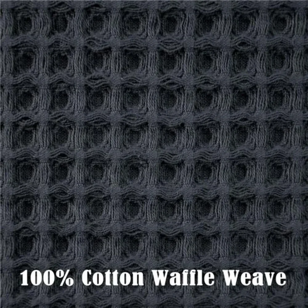 Waffle Hand Towels Set 2 Pack Cotton Quick Dry Lint Free Bathroom Kitchen Face